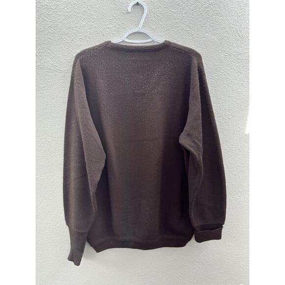 Womens Pickering by Kimberton Sweater Size Large Brown Lion Long Sleeve V-neck - Picture 8 of 12